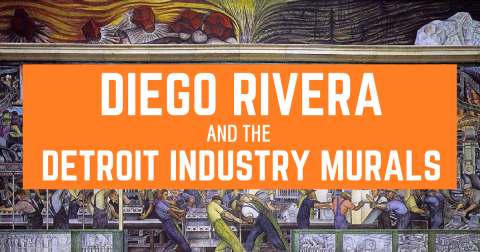 A social media post for the "Diego Rivera and the Detroit Industry Murals"