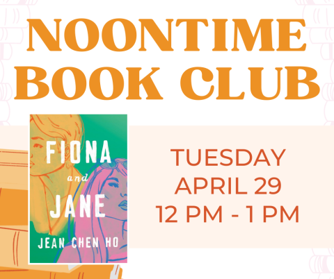 A social media post for the Noontime Book Club.