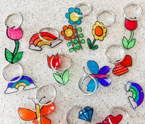 shrinky dink key chains