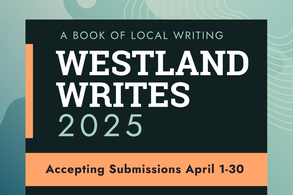 A social media post detailing the Westland Writes 2025 program.