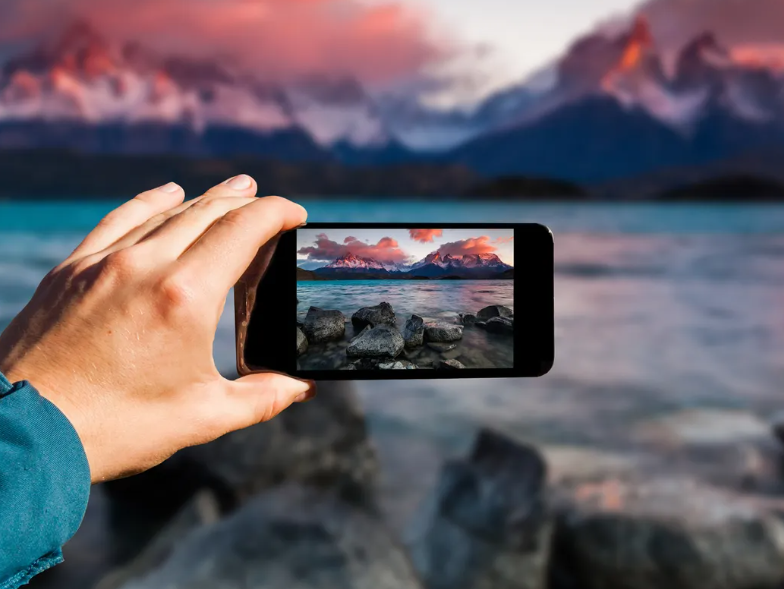 smartphone taking photo